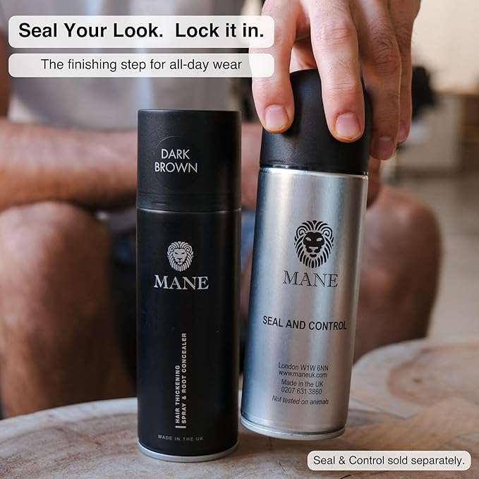 Mane Hair Thickening Spray & Root Touch Up, Instantly Thicker Hair for Men & Women, Fill in Hairlines and Hide Thinning and Fine Patches - Auburn, 12 Colors (6.76 oz / 200ml)