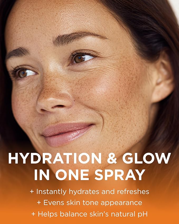 Andalou Naturals Illuminating Facial Toner Clementine + Vitamin C - Hydrating Face Mist Toner to Balance & Refresh Skin - with Fruit Stem Cell Complex Plus Aloe Vera - 6 fl oz