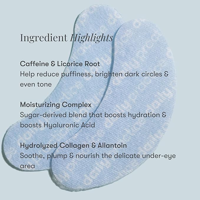 Daily Practice by Dr. B Brighten & Hydrate Under Eye Patches - Cooling Hydrogel Eye Masks for Dark Circles, Puffiness & Tired Eyes - Ophthalmologist-Created, Dermatologist-Tested (1 Pack)