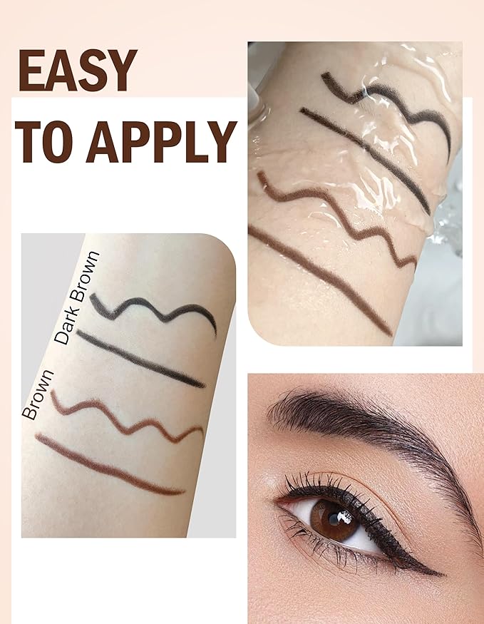 2PCS Mascara for Older Women 60 Plus and Eye Liner Pencils Makeup Set, Mascara Volume and Length Waterproof, Hypoallergenic for Sensitive Eyes, Smudge Proof Long Lasting #Dark