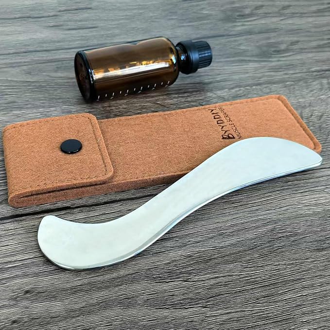 BYYDDIY Single-Bevel Stainless Steel Gua Sha Muscle Scraper Tool,Muscle Scraping Tool (S-Pro)