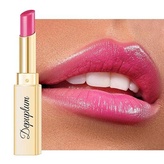 Depuplum Pink Lipstick for Women Hydrate Glossy Lipstick Moisture Lip Gloss Sheer-Medium Coverage Hot Pink Shine Tinted Lip Balm for Dry Lips, DM89 Hot Pink