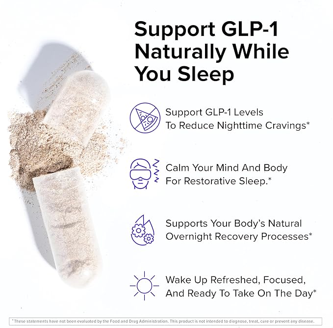 InnoSupps Night Shred™ GLP-1 | Nighttime Metabolic + Sleep Support* | Akkermansia + Ashwagandha | 60 Capsules. 30 Servings.