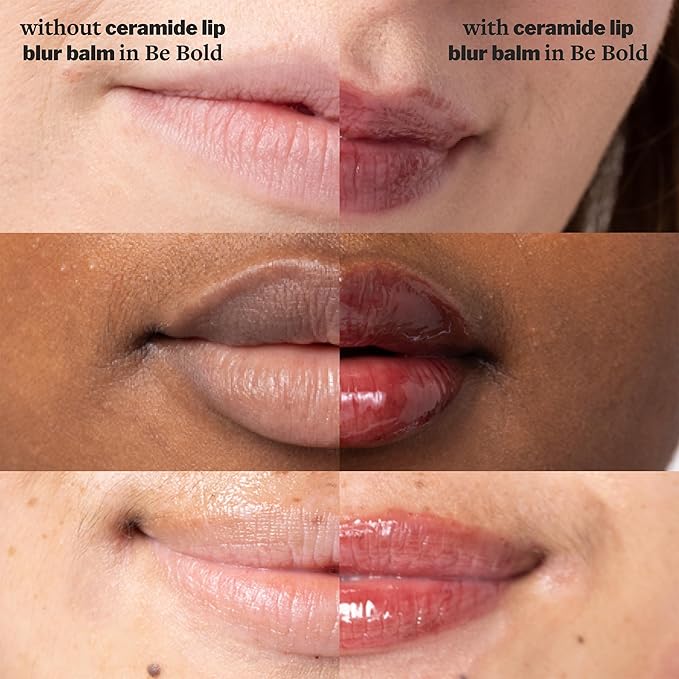 Cocokind Ceramide Lip Blur Balm, Be Bold - Burgundy Hydrating Lip Balm with Ceramides & Peptides, Made for Sensitive Skin & Lips, Unflavored & Fragrance-Free - 6 pack