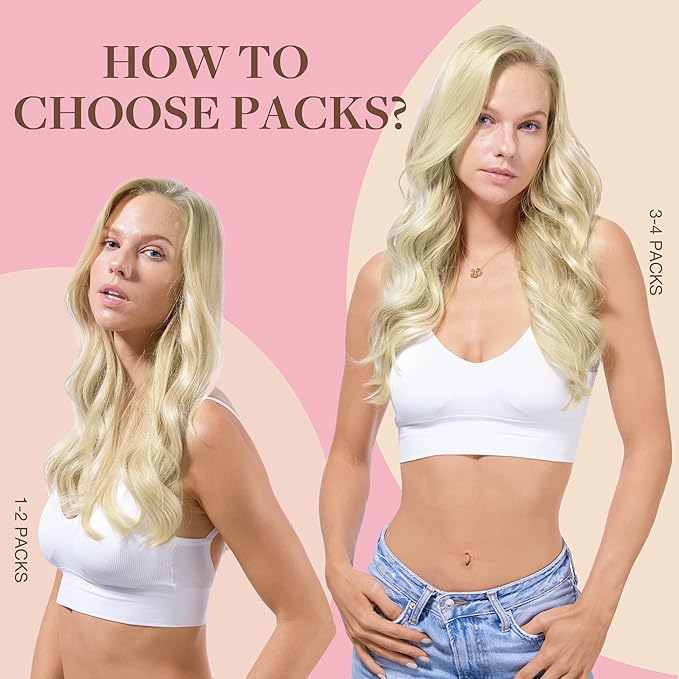 GOO GOO Tape in Hair Extensions Human Hair, 1000 Pure Platinum Blonde, 18inch 50g 20pcs, Skin Weft Seamless Invisible, Silky Straight with Thick Ends, Remy Human Hair