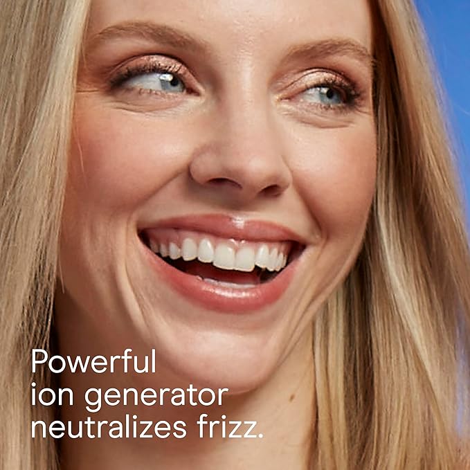 INFINITI PRO CONAIR SmoothWrap Dual Ion 1 Inch Flat Iron Hair Straightener, 1-Inch Flat Iron Produces More Volume and Less Frizz, 5 Heat Settings, For All Hair Types and Textures, Blue