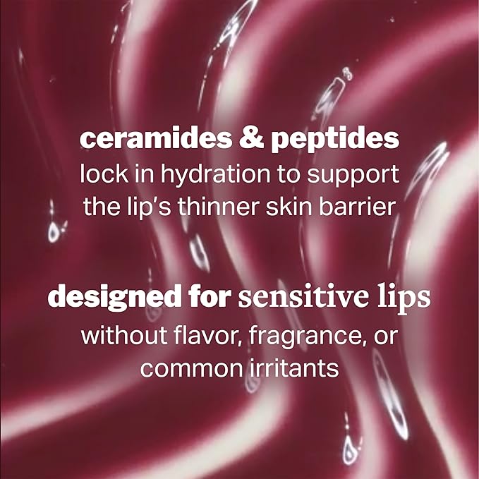 Cocokind Ceramide Lip Blur Balm, Be Bold - Burgundy Hydrating Lip Balm with Ceramides & Peptides, Made for Sensitive Skin & Lips, Unflavored & Fragrance-Free - 6 pack