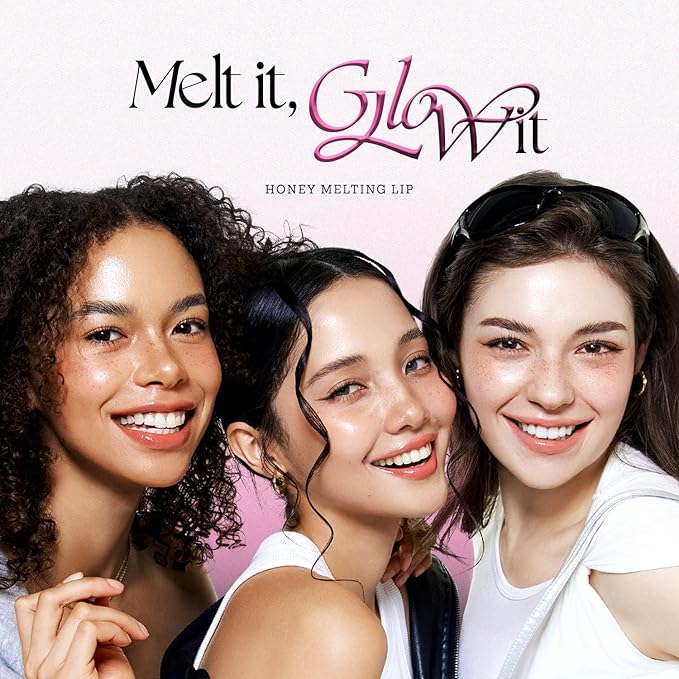 Nature Republic HONEY MELTING LIP GLITTER & PLUMPING (16 MIDNIGHT SPARKLE) SOFT LIP STICK Moisturizing Gloss, Volumizing formula, Color changing Sheer tint, Shine Glimmer Finish