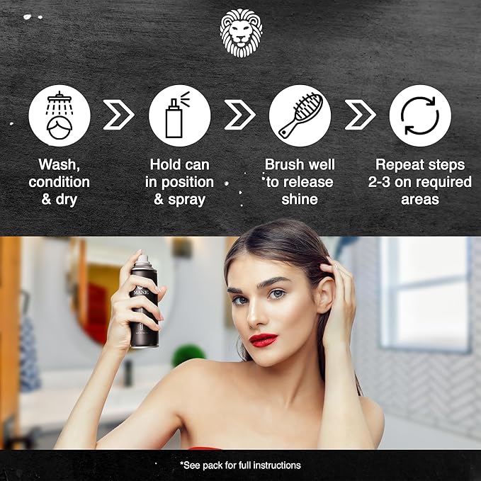 Mane Hair Thickening Spray & Root Touch Up, Seal & Control Combo Pack, Instantly Thicker Hair for Men & Women, Fill in Hairlines and Hide Thinning and Fine Patches - Hazel, 12 Colors (6.76 oz)