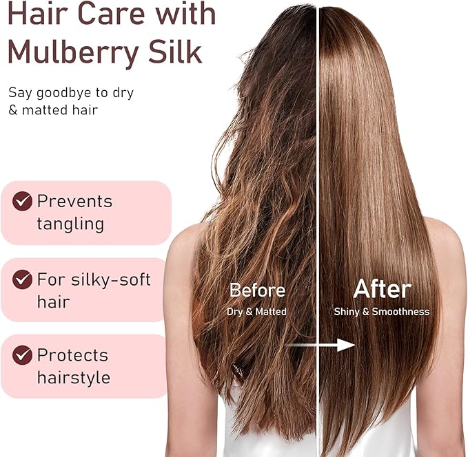 LitBear 100% Mulberry Silk Bonnet for Sleeping Women, 22 Momme Silk Hair Wrap with Elastic Band for Long Short Curly Hair