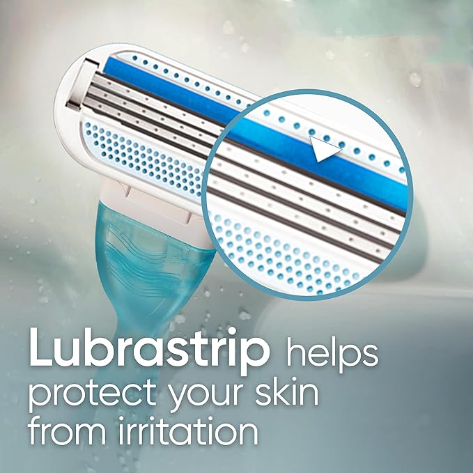 Gillette Venus Smooth Women's Razor Handle + 6 Refills with Soft-Grip Gel Handle