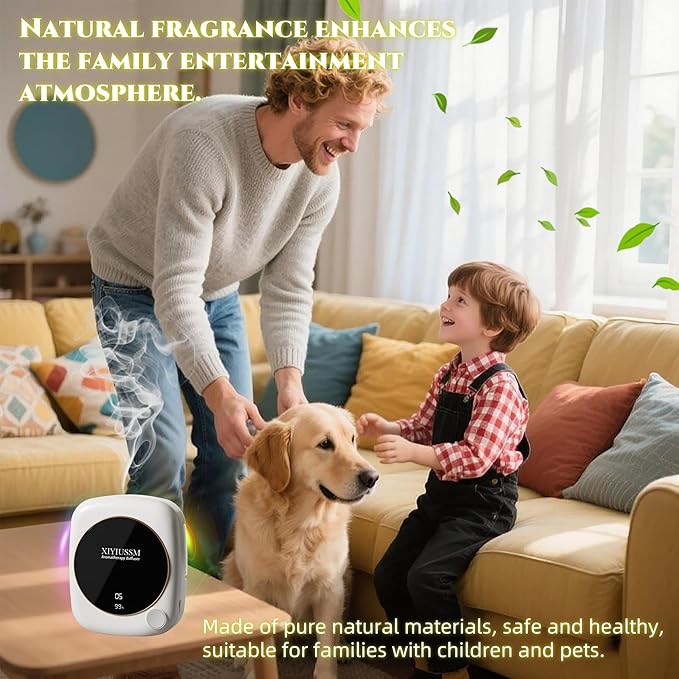 Waterless Essential Oil Diffuser for Home Office Travel Ultrasonic Aromatherapy Small Cordless Diffuser with 7 Mist Modes for Bedroom Bathroom Hotel Car Portable Air Freshener & Scent Machine