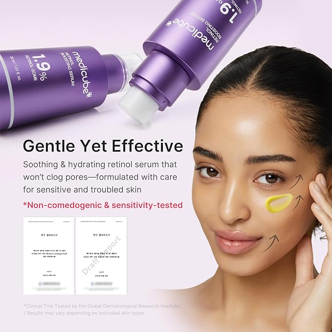 medicube Retinol Boosting Serum | Intensive Firming, Hydration & Plumping Care with Retinol, Peptides & Vitamins | Pore-Refining, Smooth Radiant Skin | Korean Skincare, 1.01 fl. oz