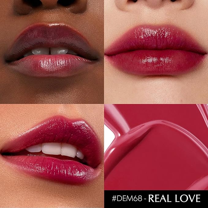 Depuplum Dark Red Lipstick for Women Moisture Glossy Lipstick Shine Lip Gloss Sheer-Medium Coverage Long Lasting Lipsticks Tinted Lip Balm, DM68 Oxblood Red