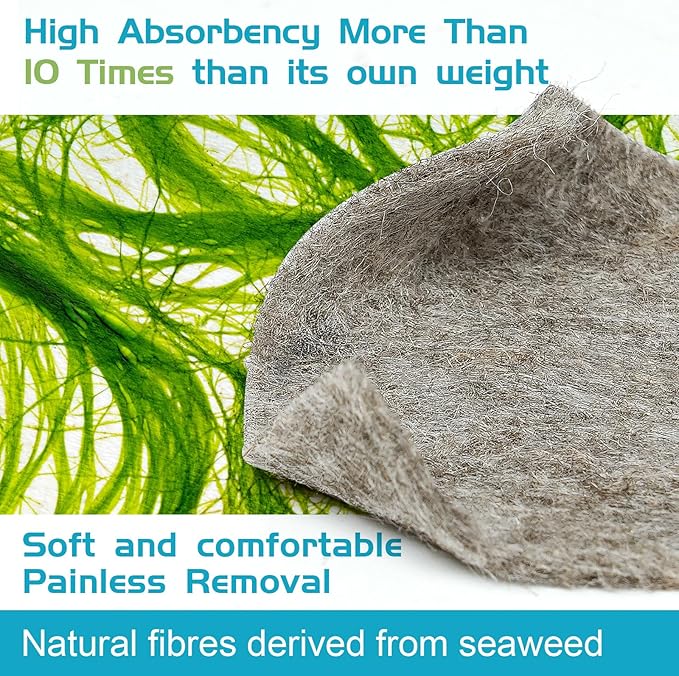 Ag Silver Calcium Alginate Wound Dressing Pads 4"x4" Pack of 10, Soft Silver Dressings for Wound Care, Gentle Highly Absorbent Dressing, Non Stick Gauze Pads for Wounds