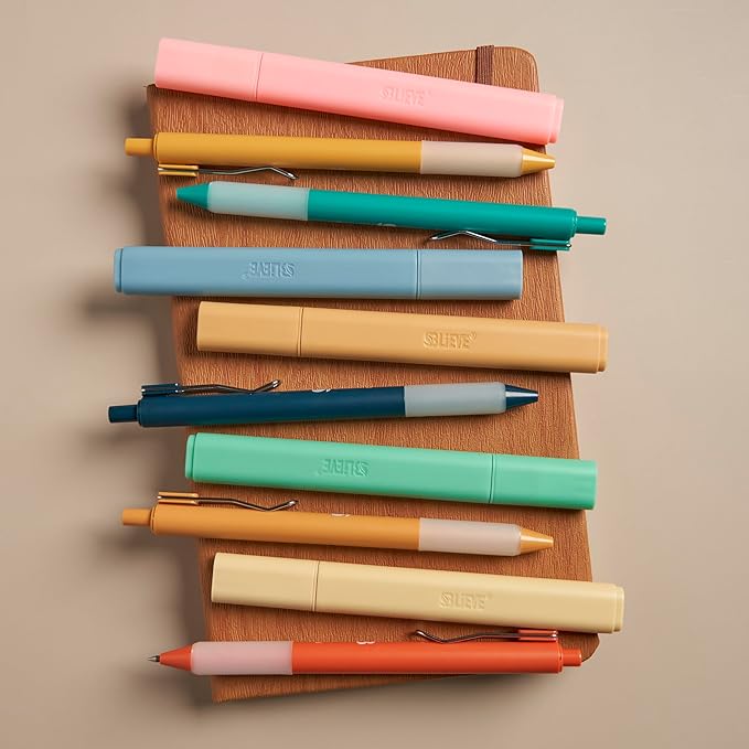 BLIEVE - Aesthetic Highlighters and Gel Pens With Soft Ink and Chisel Tip, Bible Highlighters and Pens No Bleed, Dry Fast Easy to Hold, for Bible Journaling Planner School Supplies (VINTAGE)