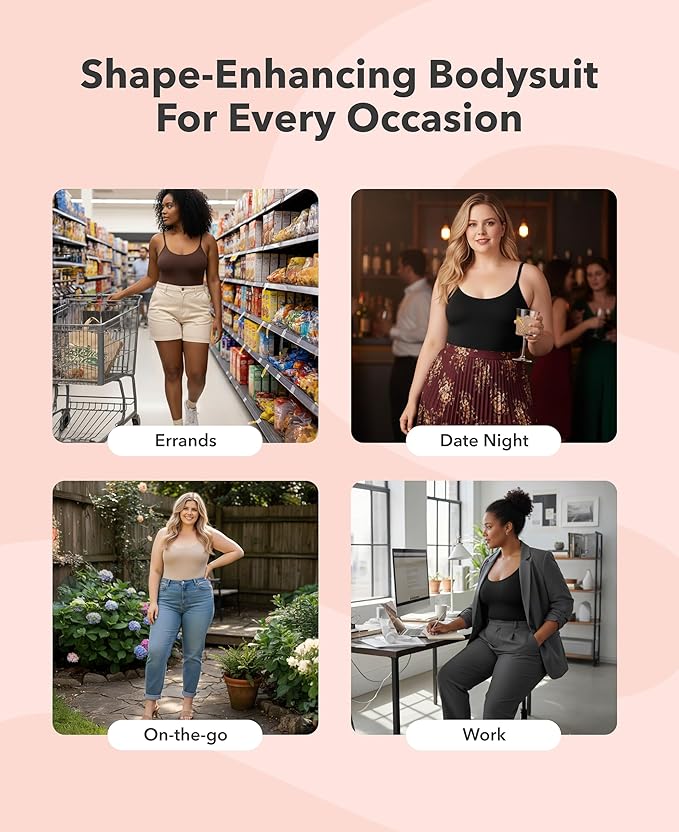 SHAPERMINT Bodysuit Women Shapewear - Tummy Control Body Suit for Women - Seamless Compression Slimming Shaping Bodysuit