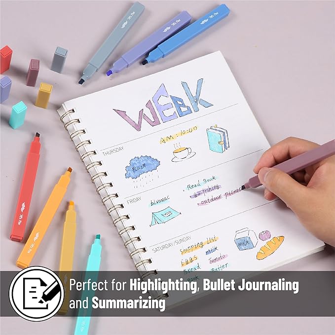 Mr. Pen- Aesthetic Highlighters, 8 pcs, Jewel Tones, Chisel Tip, Cute Highlighters Assorted Colors