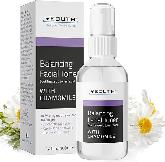 YEOUTH Hydrating Toner for Face Spray with Chamomile and Allantoin, Alcohol Free Facial Care, Refreshing Skin Care Face Toner for Women and Men 3.4 Oz