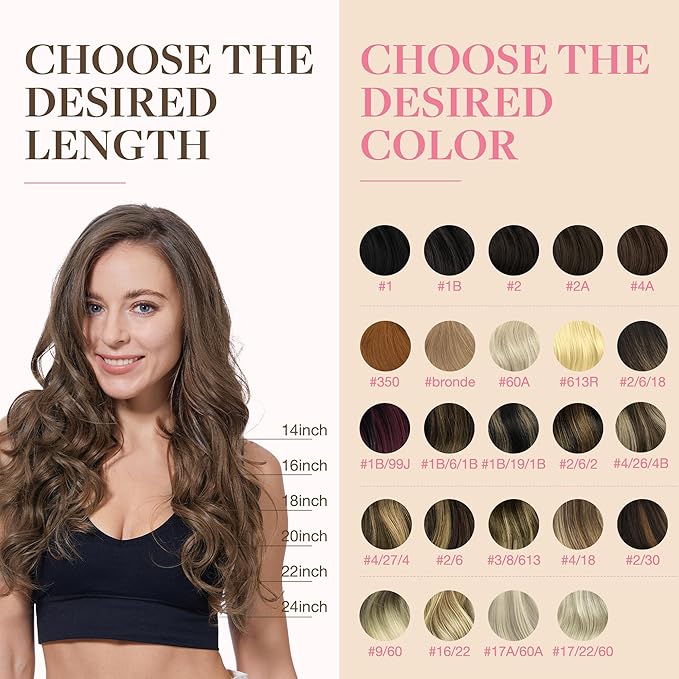 GOO GOO Tape in Hair Extensions Human Hair, 5 Light Ash Brown, 14inch 50g 20pcs, Skin Weft Seamless Invisible, Silky Straight with Thick Ends, Remy Human Hair