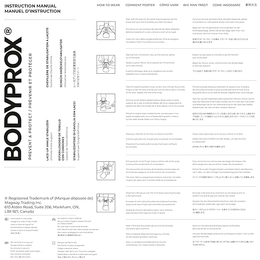 Bodyprox Ankle Brace for Women and Men (Small), Lace Up Ankle Support Brace Stabilizer For Sprained Ankle