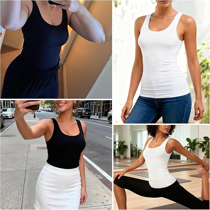 Shapewear Tank Tops for Women,Tummy Waist Control Shaper Cami Seamless Compression Top Slimming Body Shaper Camisole