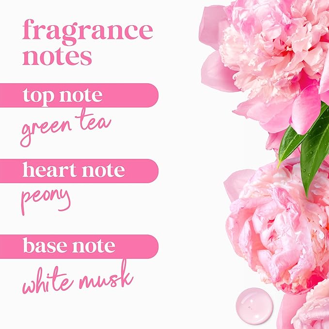 Dove Body Wash with Pump Renew Peony & Rose Oil For 24hr Lotion-Soft Skin Moisturizing Skin Cleanser with No Sulfates No Parabens 30.6 Oz