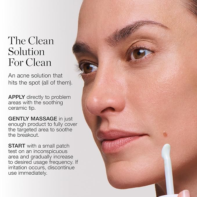 Ogee Plant-Based Acne Treatment for Face with Salicylic Acid - Targeted Acne Spot Treatment with Soothing Ceramic Application Tip