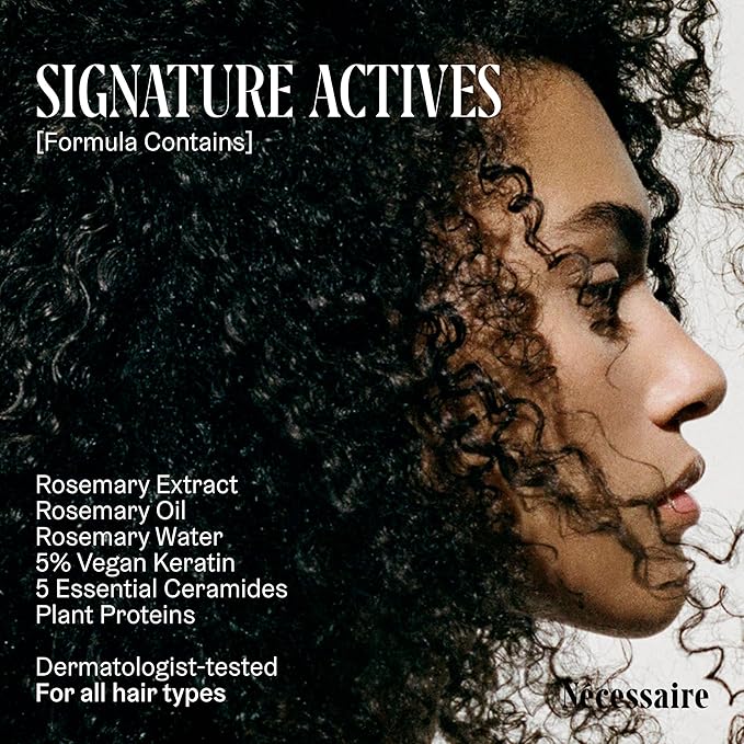 Nécessaire Rosemary Leave-In Mask | Keratin Hair Mask For Strengthening Damaged Hair. For Women + Men. Good For All Hair Types/Textures. Free Of Sulfates. Color-Safe. 60 ml / 2 oz