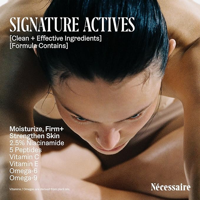 Nécessaire The Body Lotion Hinoki – Multi-Peptide Moisturizer - Firming Body Lotion for Women + Men. 2.5% Niacinamide. Dermatologist-Tested, Vegan. Hypoallergenic for Sensitive Skin. 15.2oz