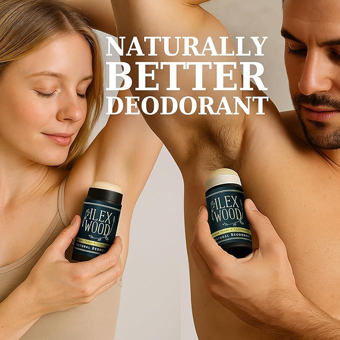 The Ilex Wood Natural Deodorant - 2.4fl oz. Handmade, Aluminum Salt Free, Plastic Free, Cruelty and Alcohol Free, Vegan, Eco Friendly Cardboard Tube – Ylang Ylang & Cedarwood (Sweet & Woody)