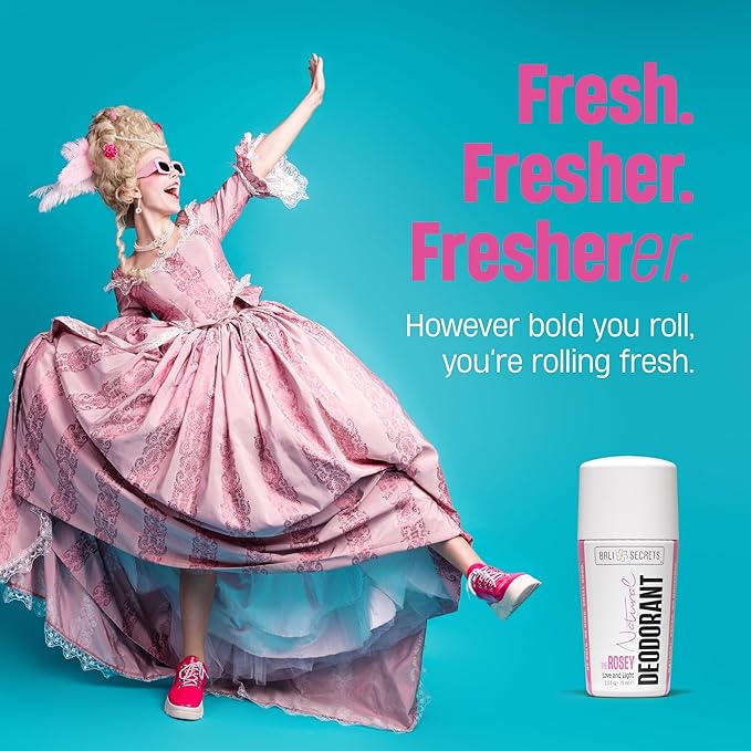 Bali Secrets Natural Deodorant for Women & Men. Nonsense Free. Clean Formula for Sensitive Skin. Strong & Reliable Odor Protection. No Synthetic Aluminum. Organic & Vegan [THE ROSEY]