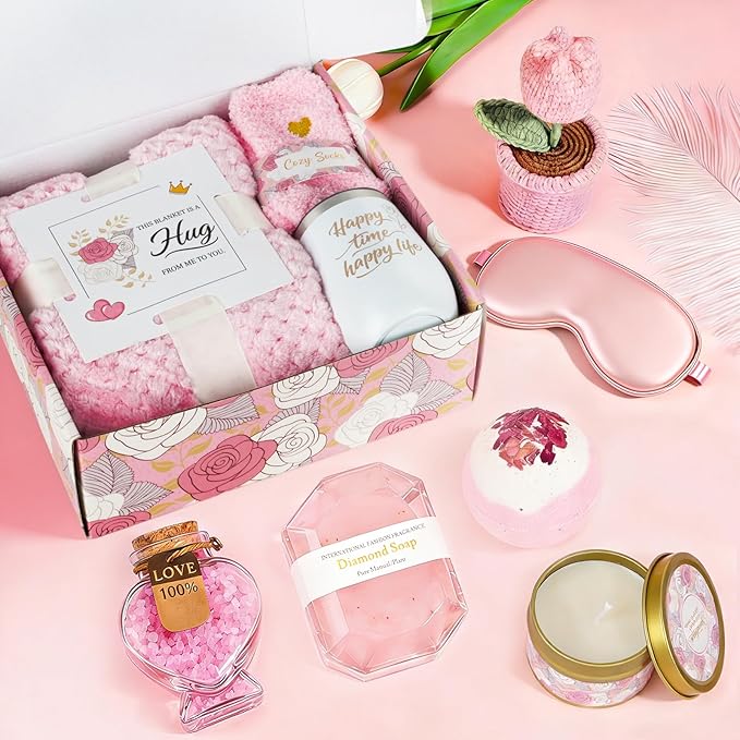 Birthday Gift Get Well Soon Gift -Valentines Day Gifts for Her Women Daughter Girlfriend Sister Wife Grandma,Self Care Gift Kit Get Well Relaxing Spa,Thinking of You Sympathy Gifts,Encouragement