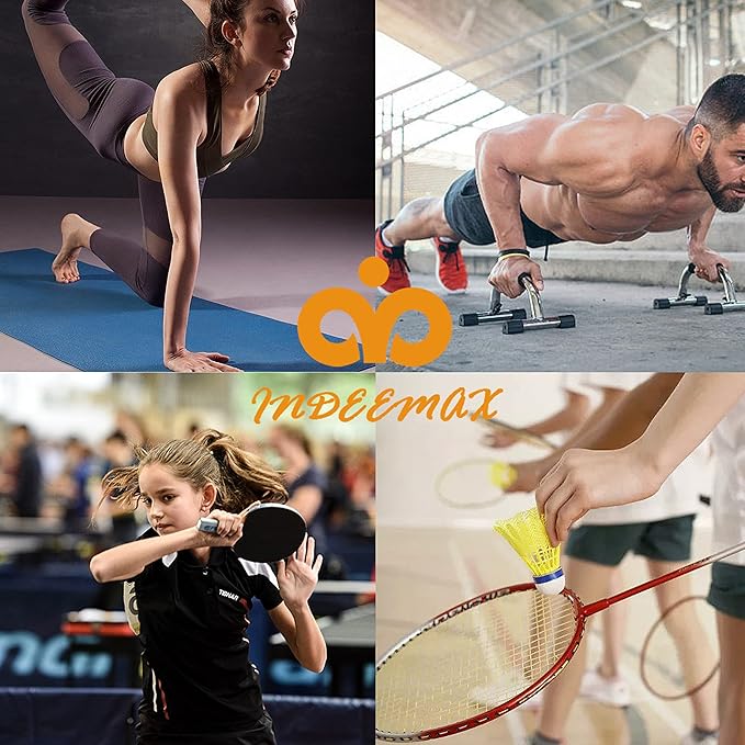 INDEEMAX 2 Pack Copper Wrist Brace Support for Carpal Tunnel, Pain Relief, Arthritis, Tendonitis, Adjustable Wrist Braces Compression Wraps Both Hands, Fit for Men and Women (Black-New)