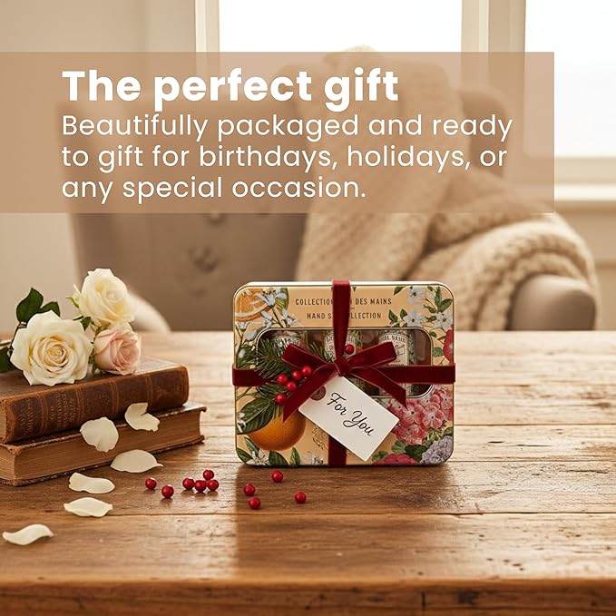 Panier des Sens - Mini Hand Cream Set - Birthday, Gifts for Women - Orange Blossom, Jasmine, Geranium Natural Hand Cream - Gift Ideas Made in France - 96% Natural - Hand Lotion Travel Size 3x1 Floz