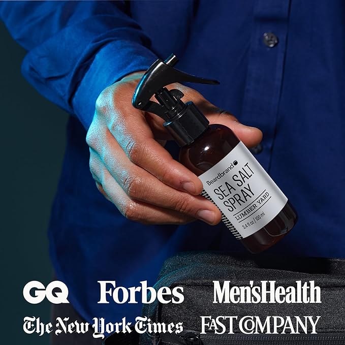 Beardbrand Sea Salt Spray for Men – Hair Texture Spray Adds Instant Volume, For Lightweight Natural Textured Look, Lumber Yard Scent, Achieve Effortless Style & All-Day Hold