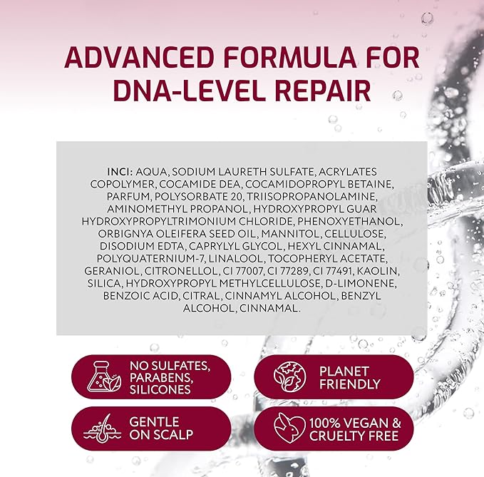 Ybera BOND REPAIR HAIR TREATMENT Genoma Pro-Geno Shampoo, Moisturizing Shampoo that works as Hydrating Shampoo as well, Ideal for Damaged Hair, Professional Hair Repair Formula, 250ml