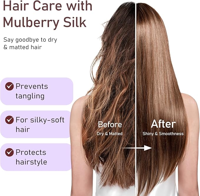 LitBear 100% Mulberry Silk Bonnet for Sleeping Women, 22 Momme Silk Hair Wrap with Elastic Band for Long Short Curly Hair