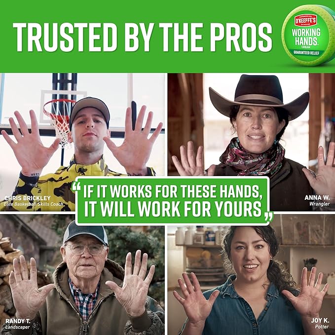 O'Keeffe's Working Hands Hand Cream for Extreme Dryness - 6.8 oz Value Size Jar (1 Pack) - Repairing Skincare for Cracked, Dry Hands