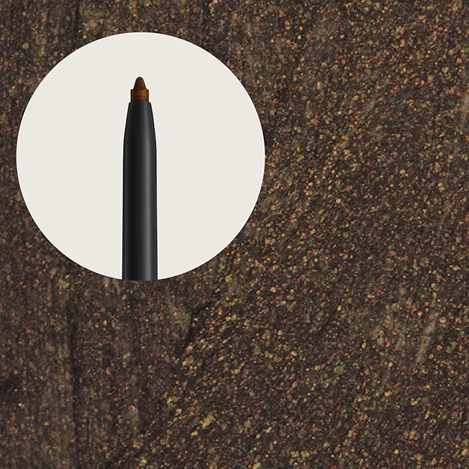 Sandstone Scandinavia Hypoallergenic Waterproof Eyeliner - Fragrance Free Metallic Brown Eye liner - Vegan and Cruelty Free Eye Pencil - Eyeliner Pencil for Sensitive Eyes (Spicy Cinnamon)