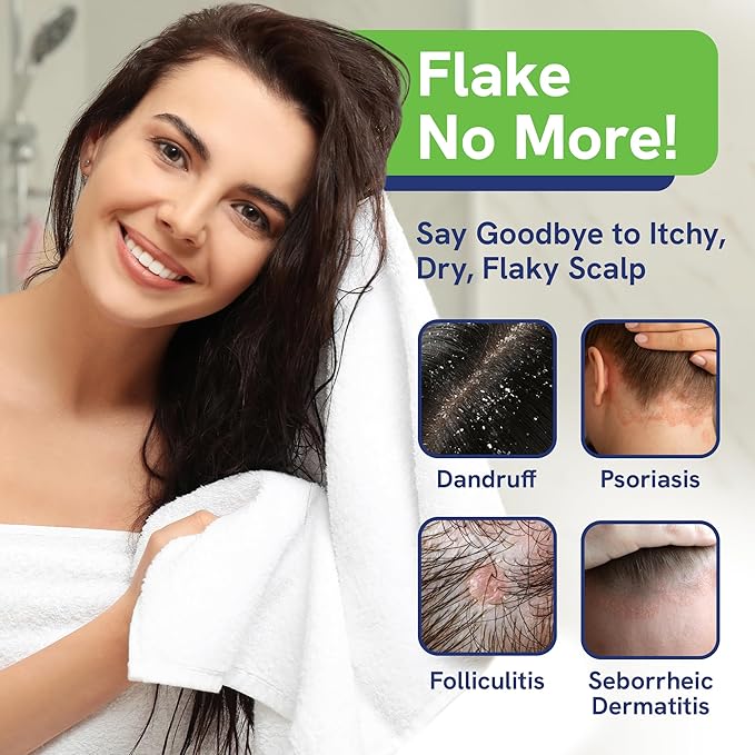 Sulfate-Free and Fragrance Free Shampoo and Conditioner Set, Safe for Seborrheic Dermatitis, To Soothe Dry and Itchy Scalp - Anti-Dandruff Shampoo and Conditioner for Dry Scalp (16oz)