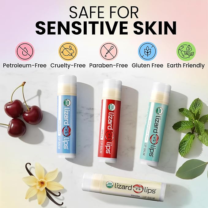 Lizard Lips USDA Certified Organic - 4 Flavor Variety Pack