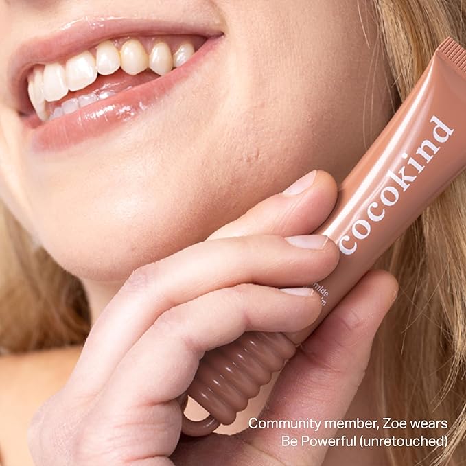 Cocokind Ceramide Lip Blur Balm, Be Powerful - Soft Brown Hydrating Lip Balm with Ceramides & Peptides, Made for Sensitive Skin & Lips, Unflavored & Fragrance-Free - 3 pack