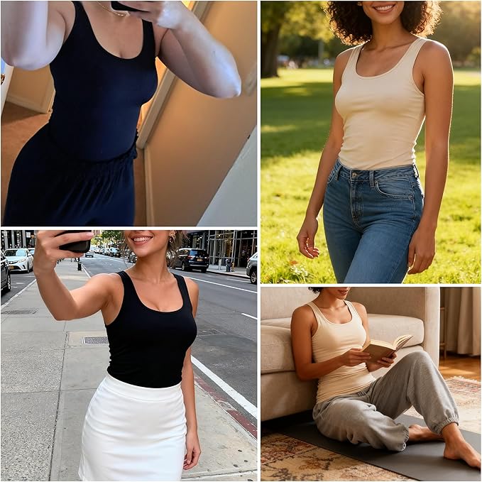 Shapewear Tank Tops for Women,Tummy Waist Control Shaper Cami Seamless Compression Top Slimming Body Shaper Camisole