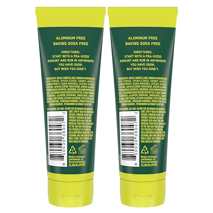 Mando Whole Body Deodorant For Men - Invisible Cream - 72 Hour Odor Control - Aluminum Free, Baking Soda Free, Skin Safe - 3 ounce (Pack of 2) - Mt Fuji