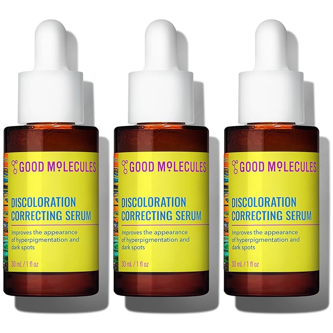 Good Molecules Discoloration Correcting Serum Pack 3 – 30 ml Each | Tranexamic Acid & Niacinamide Serum for Dark Spots and Hyperpigmentation, Skin Care for Face