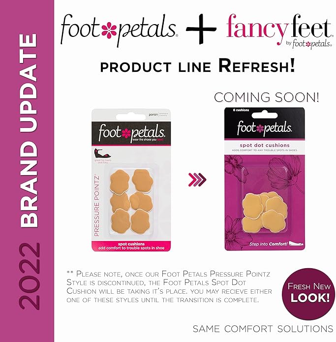 Foot Petals Spot Dot Cushion, Pressure Point Solution for Blister Relief, Rub Protection, Women's Heels, Pumps, Flats