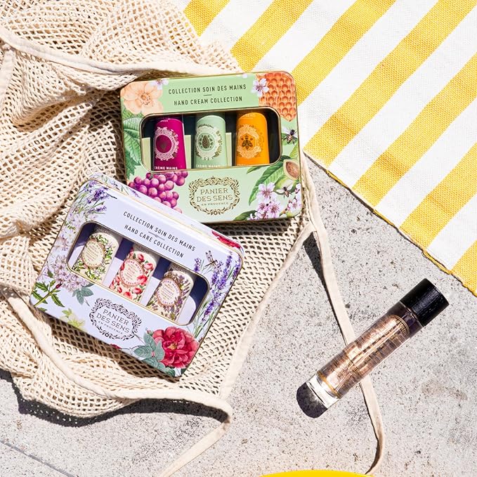 Panier des Sens - Mini Hand Cream Set - Birthday, Gifts for Women - Rose, Lavender, Verbena Natural Hand Cream - Gift Ideas Made in France - 97% Natural - Hand Lotion Travel Size 3x1 Floz