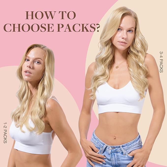 GOO GOO Tape in Hair Extensions Human Hair, 18AT60A Pearl Ash Blonde Highlights, 20inch 100g 40pcs, Skin Weft Seamless Invisible, Silky Straight with Thick Ends, Remy Human Hair