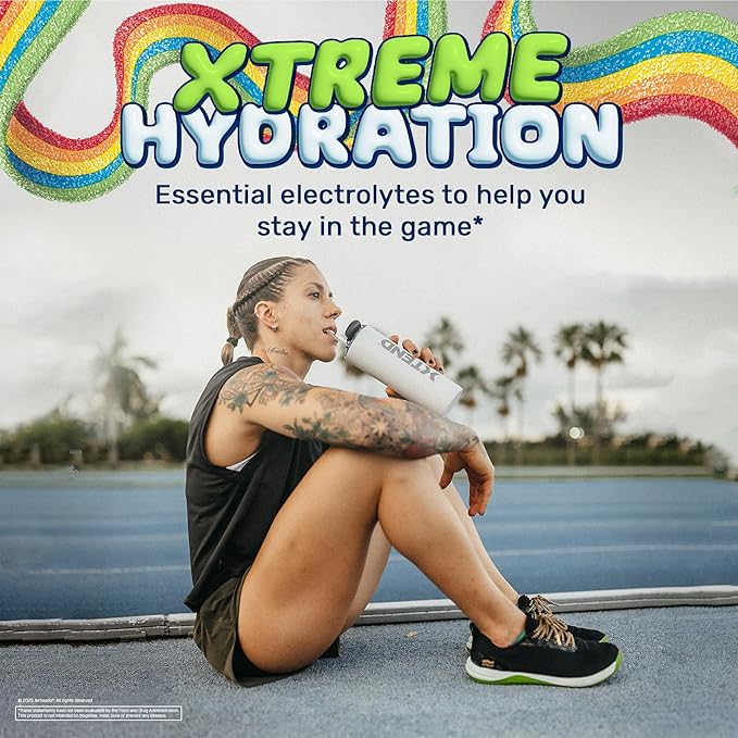 Xtend Original BCAA Powder Airheads Rainbow Berry Flavor, 7g BCAA and 2.5g L-Glutamine, Sugar Free Post Workout Muscle Recovery Drink with Amino Acids for Men & Women, 30 Servings